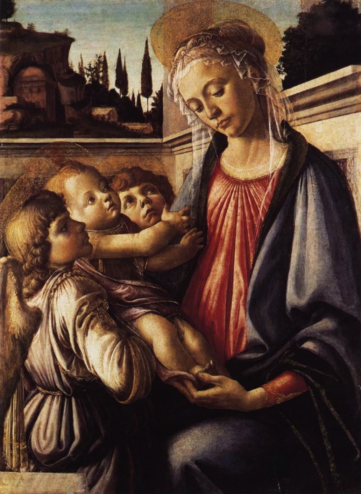BOTTICELLI_Sandro_Madonna_And_Child_And_Two_Angels