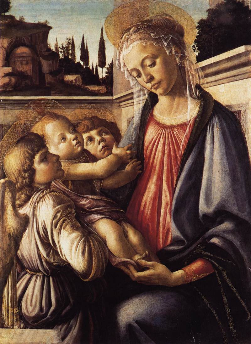 BOTTICELLI_Sandro_Madonna_And_Child_And_Two_Angels