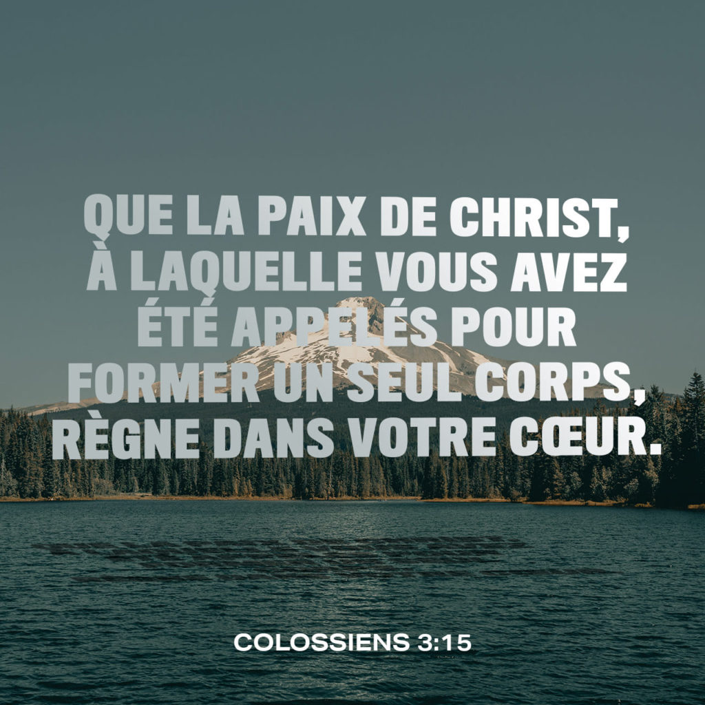 « Que, dans vos cœurs, règne la paix du Christ à laquelle vous avez été